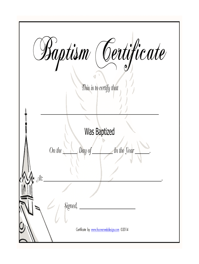 Baptism Certificate – Fill Online, Printable, Fillable Regarding Baptism Certificate Template Download