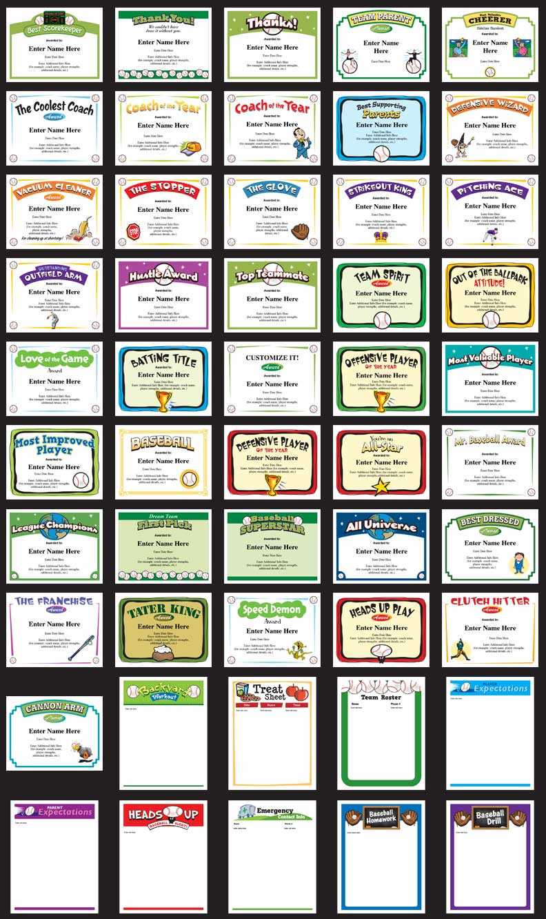 Baseball Certificates – Free Award Templates For Softball Award Certificate Template