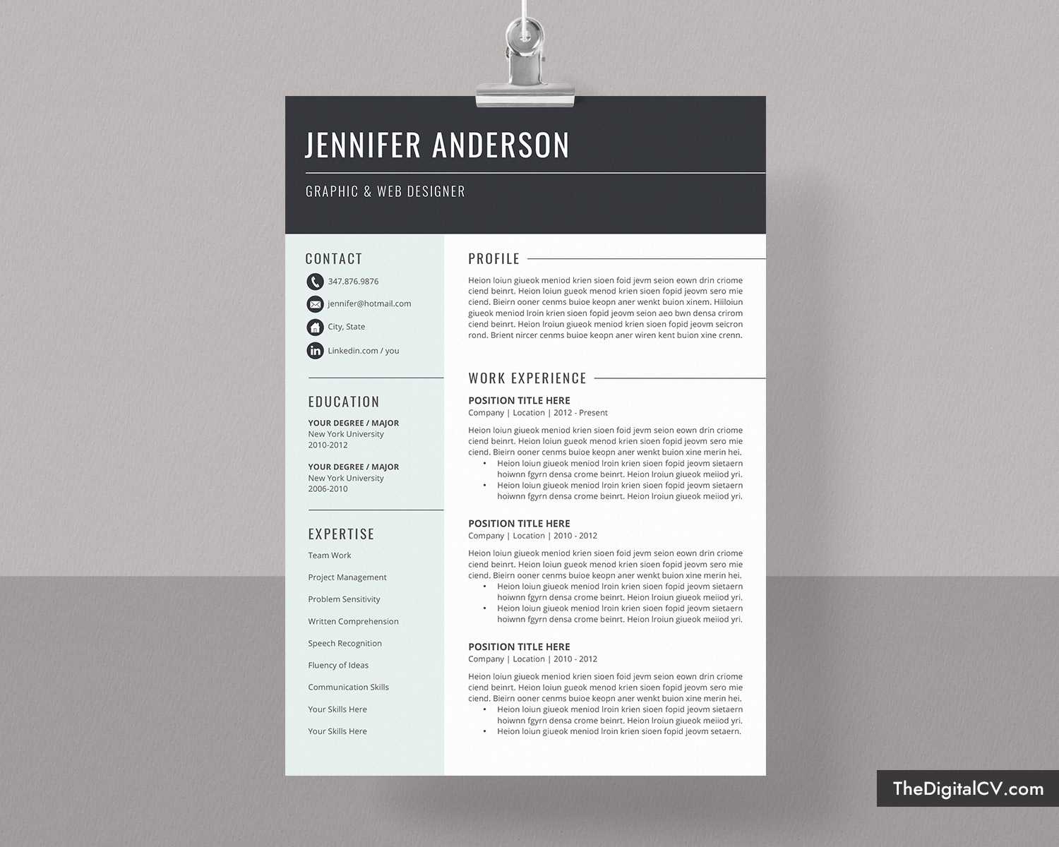 Basic And Simple Resume Template 2019 2020, Cv Template, Cover Letter,  Microsoft Word Resume Template, 1 3 Page, Modern Resume, Creative Resume, Inside Microsoft Word Resumes Templates