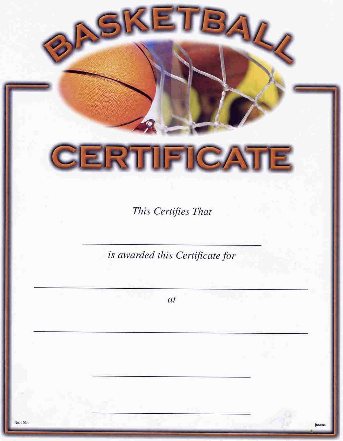 Basketball Award Certificate To Print | Activity Shelter With Regard To Basketball Camp Certificate Template