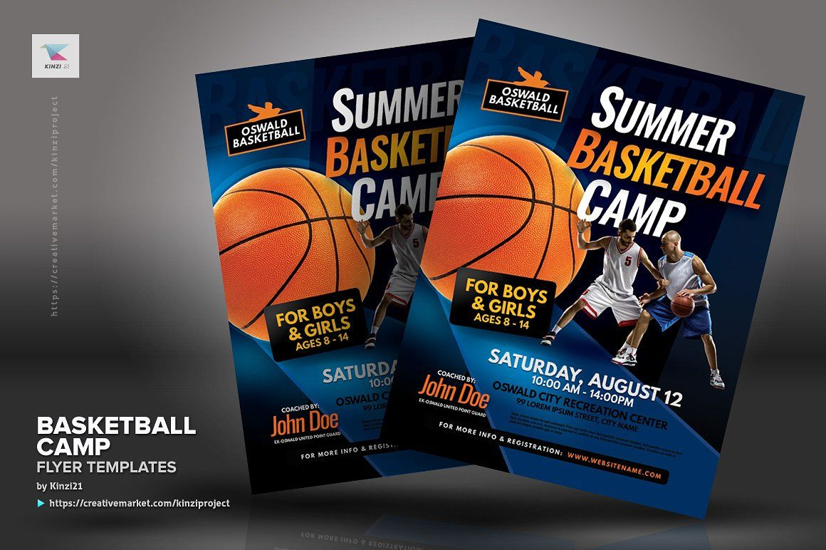 Basketball Camp Flyer Templates #inches#letter#placing Throughout Basketball Camp Brochure Template