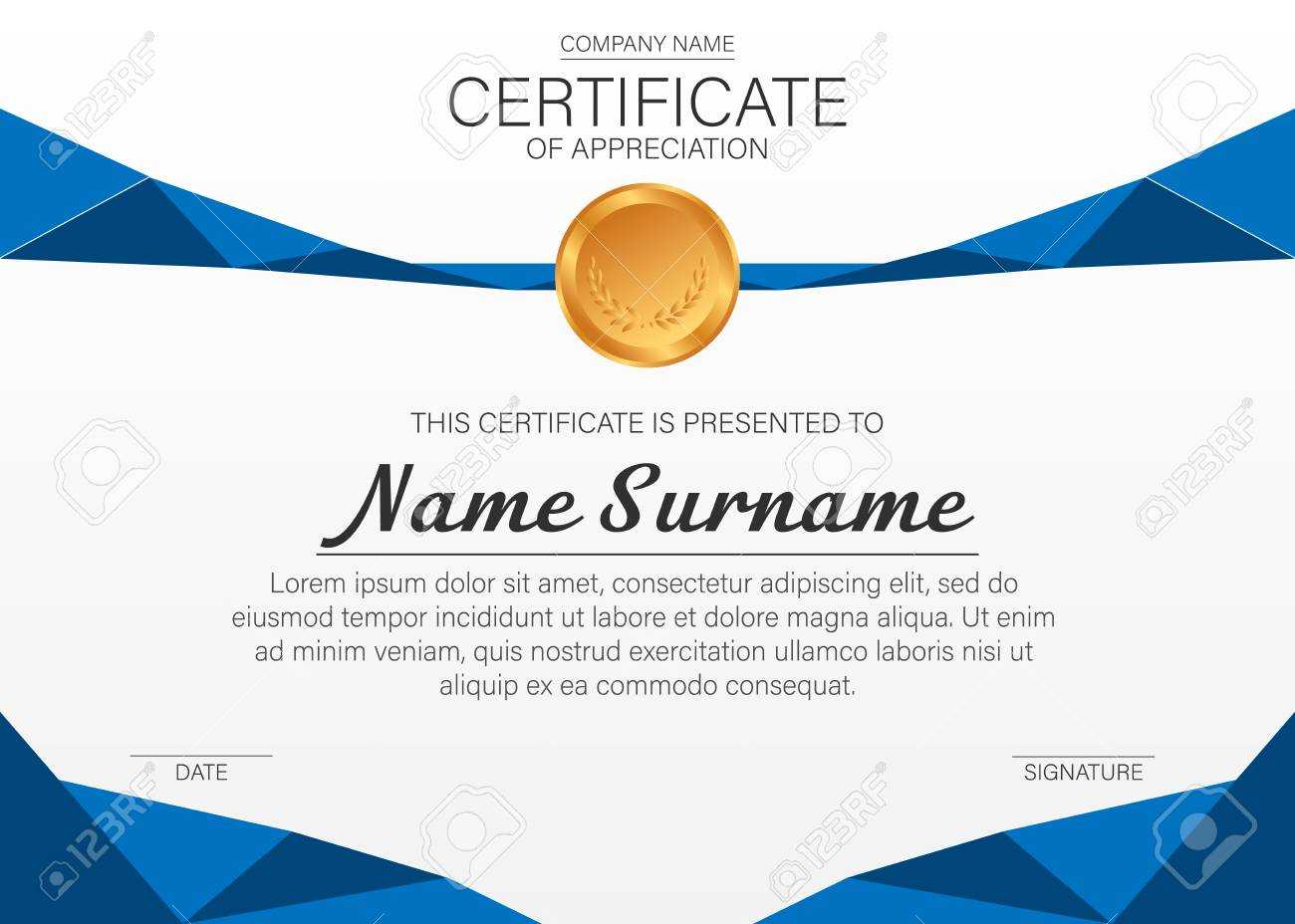 Beautiful Certificate Template. Vector Design For Award, Diploma Pertaining To Beautiful Certificate Templates