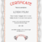Beautiful Certificate Template Vector – Vector Download In Beautiful Certificate Templates