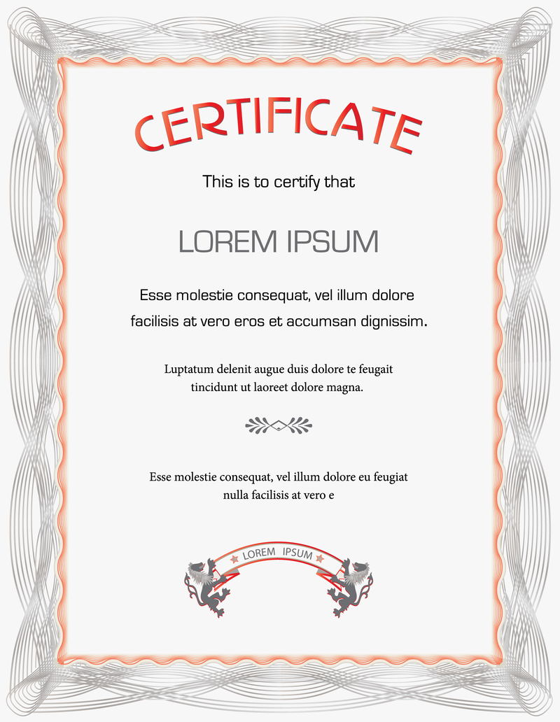 Beautiful Certificate Template Vector – Vector Download In Beautiful Certificate Templates