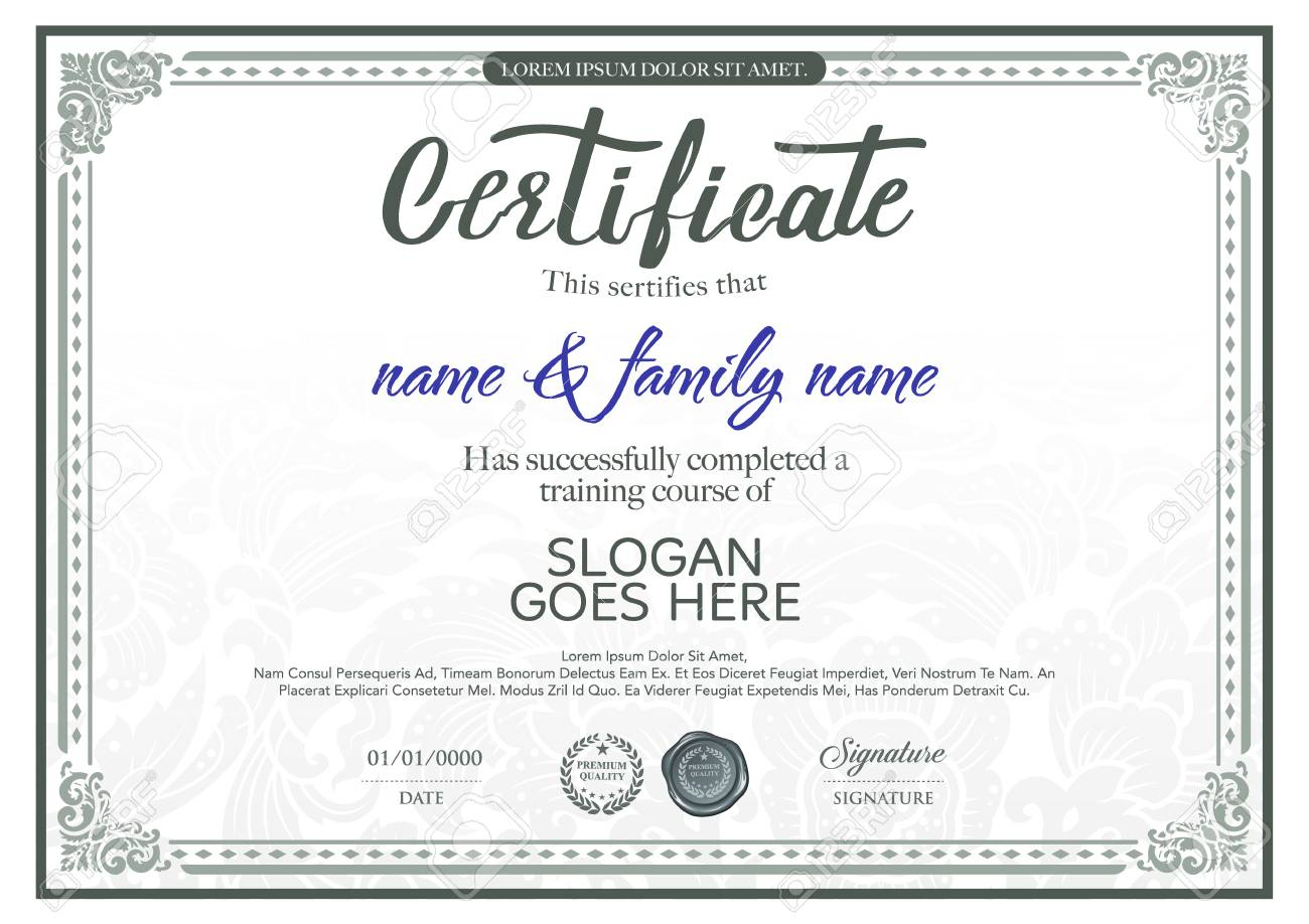 Beautiful Certificate Template. Within Beautiful Certificate Templates