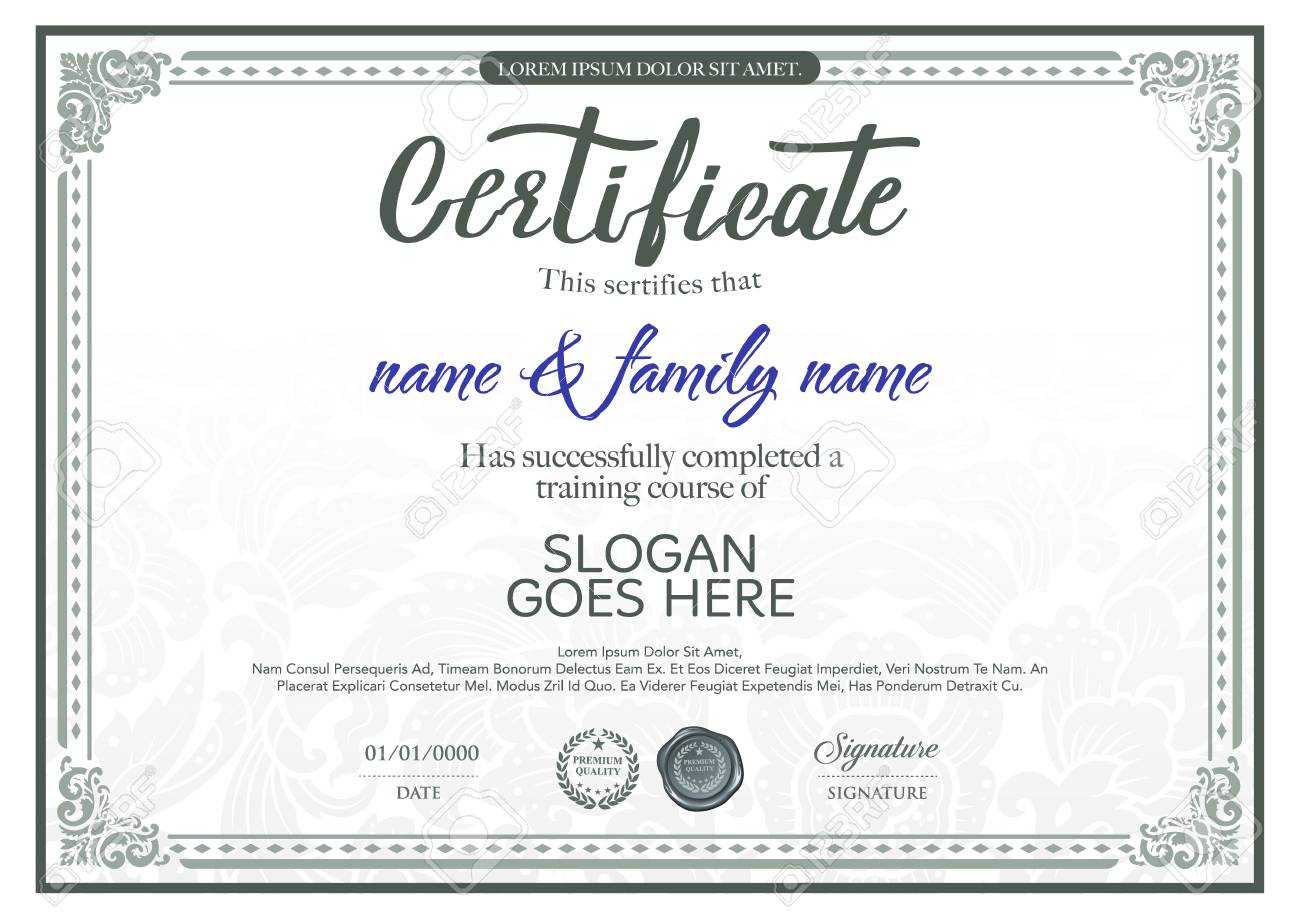 Beautiful Certificate Template. Within Beautiful Certificate Templates