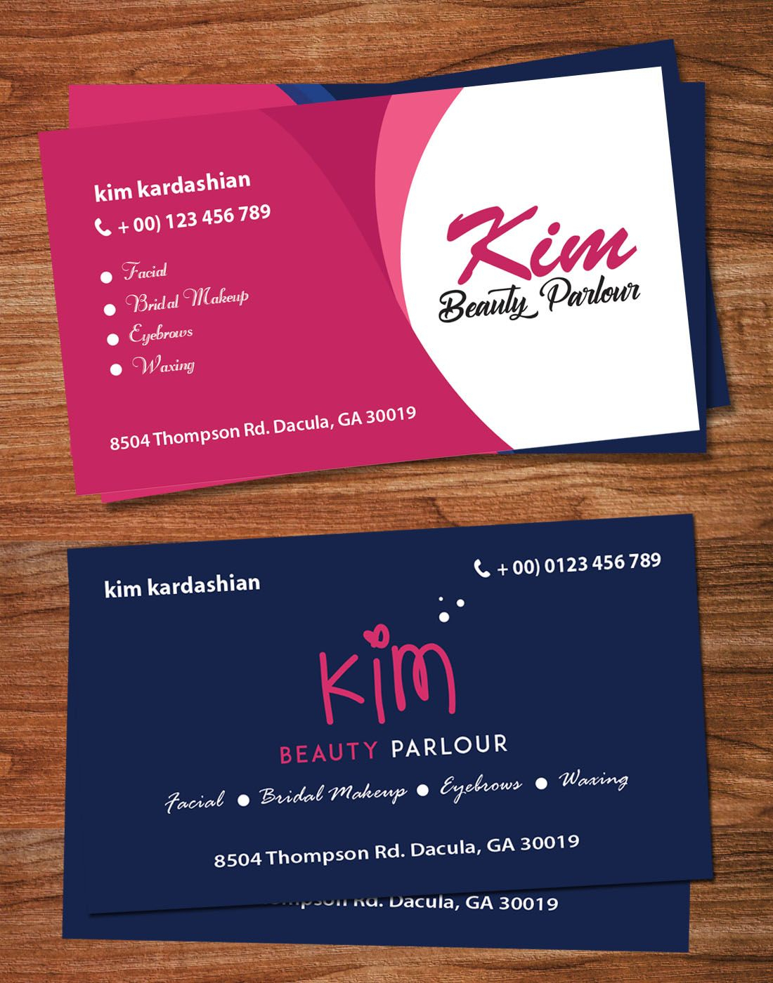 Beauty Parlour Visiting Card Template | Business Card Pertaining To Hair Salon Business Card Template