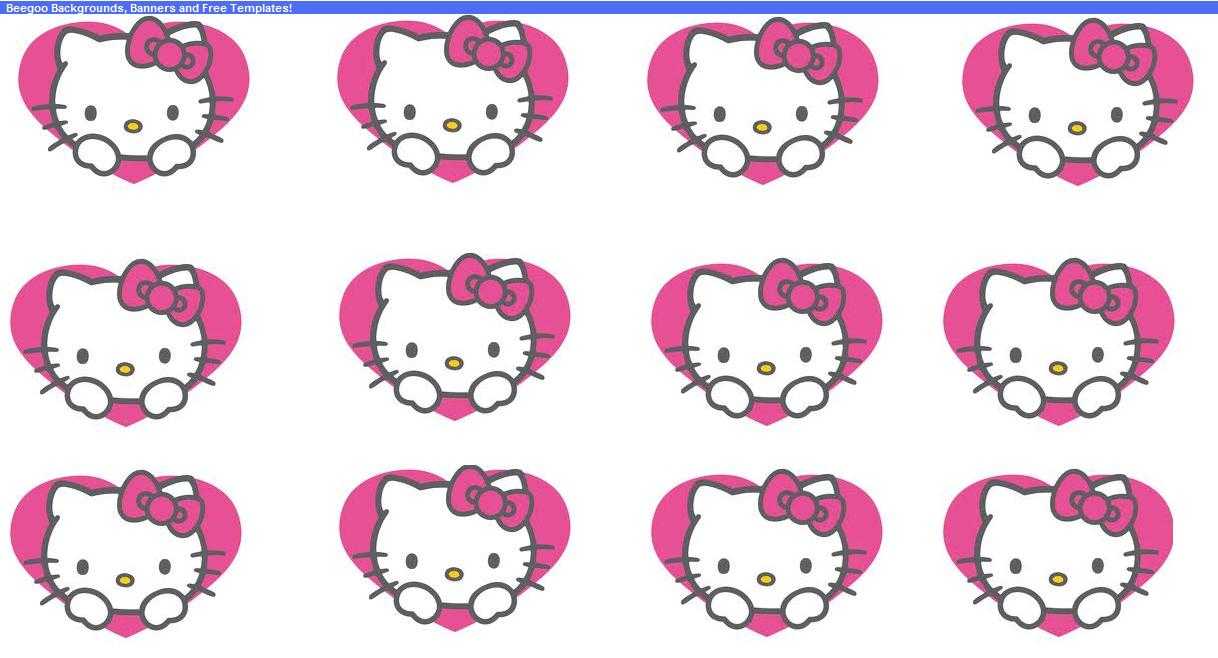 Beegoo Designs: "hello Kitty Hearts" Background & "hello Pertaining To Hello Kitty Banner Template