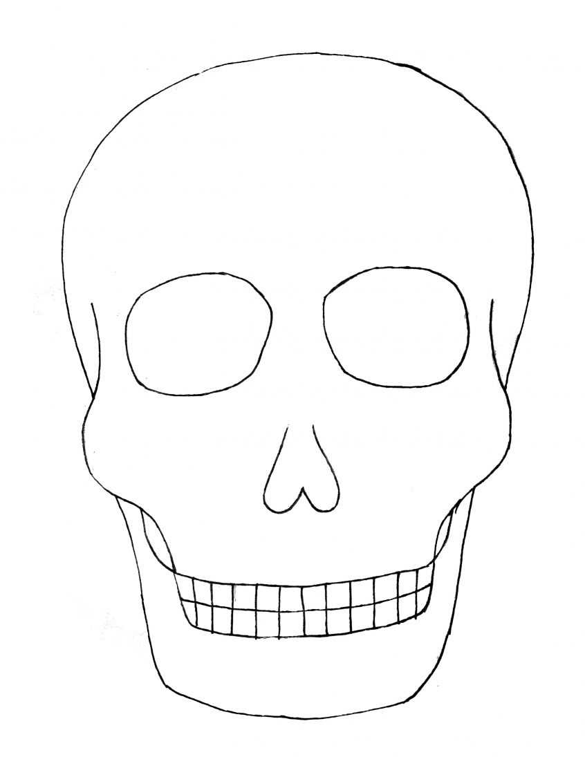 Best Coloring: Day Of The Sugar Skull Blank Template Skulls With Blank Sugar Skull Template