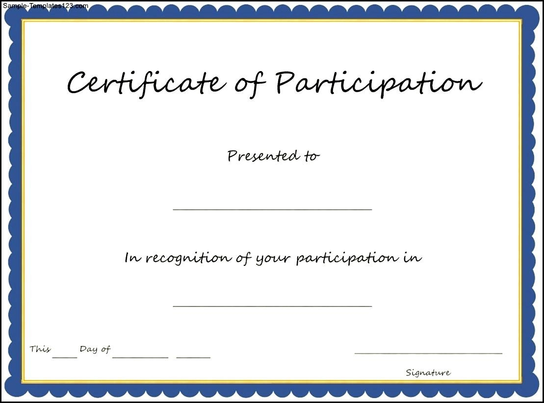 Best Ideas For Certification Of Participation Free Template With Regard To Certification Of Participation Free Template