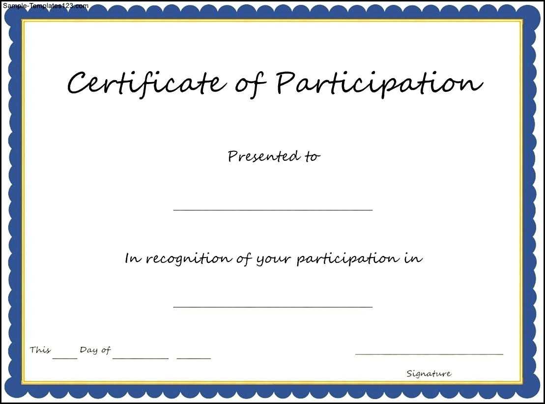 Best Ideas For Certification Of Participation Free Template With Regard To Certification Of Participation Free Template