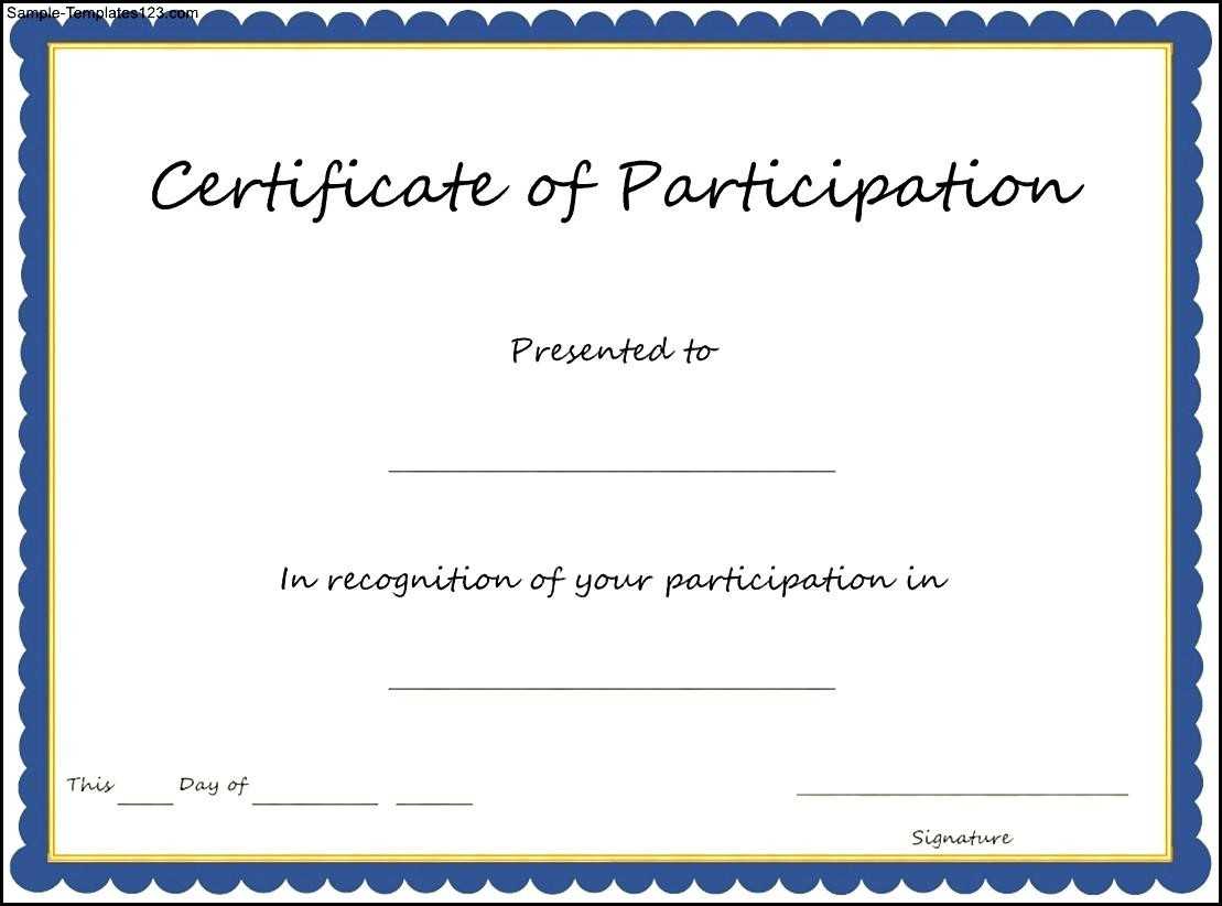 Best Ideas For Certification Of Participation Free Template With Regard To Certification Of Participation Free Template