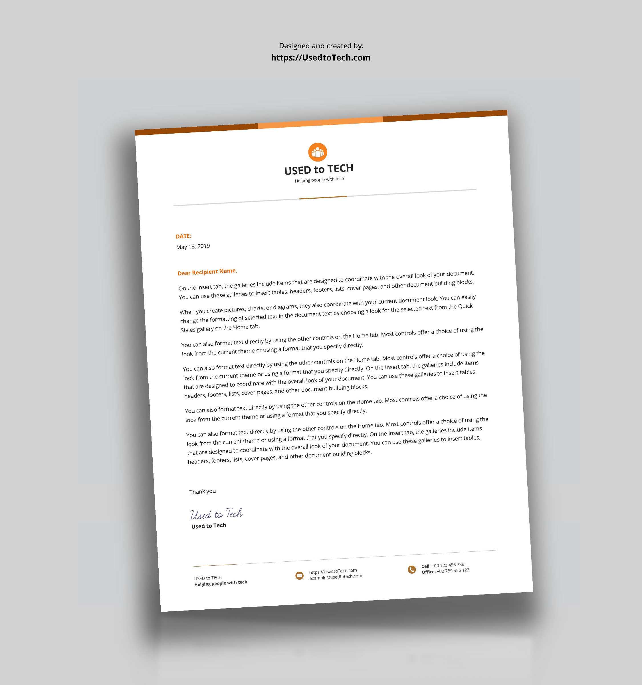 Best Letterhead Design In Microsoft Word – Used To Tech Throughout How To Create A Letterhead Template In Word