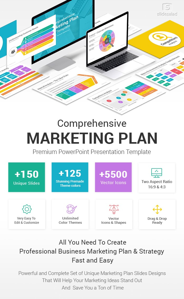Best Marketing Plan Powerpoint (Ppt) Template – Slidesalad With Regard To Biography Powerpoint Template