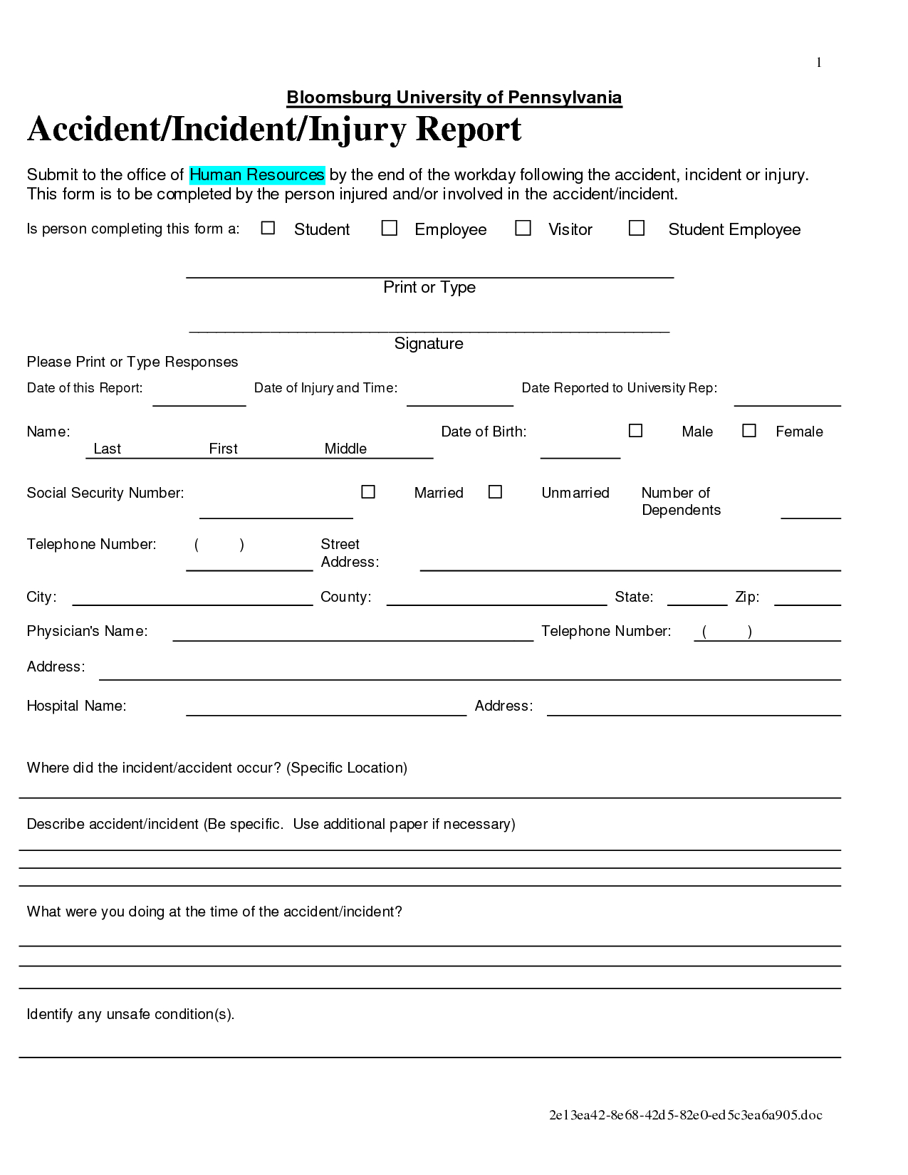 Best Photos Of Accident Incident Report Form Template With Ohs Incident Report Template Free