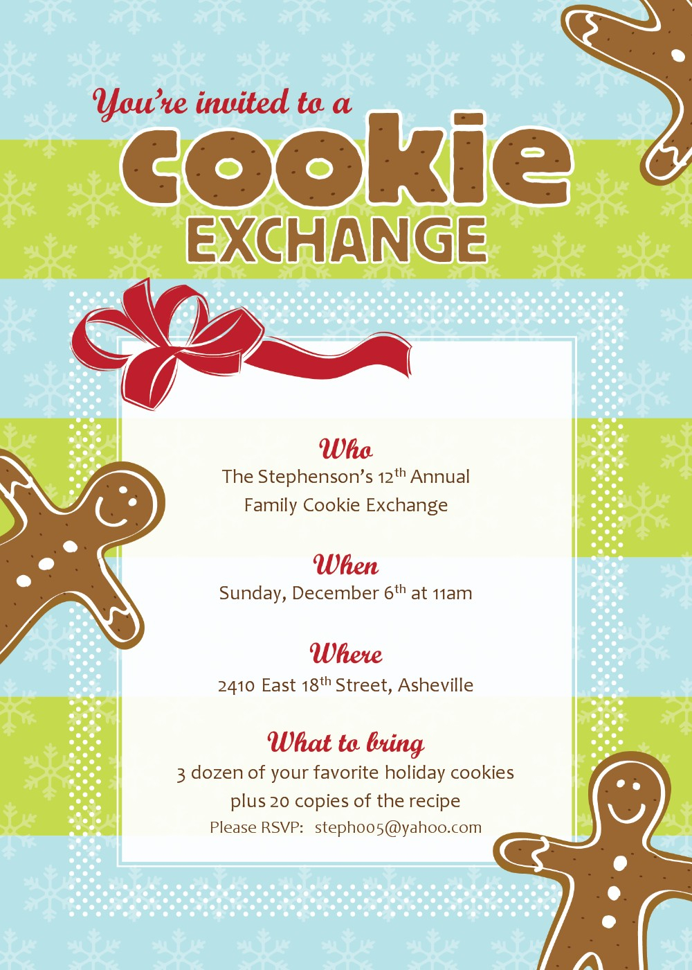 Best Photos Of Cookie Exchange Sign Up Template – Christmas With Cookie Exchange Recipe Card Template