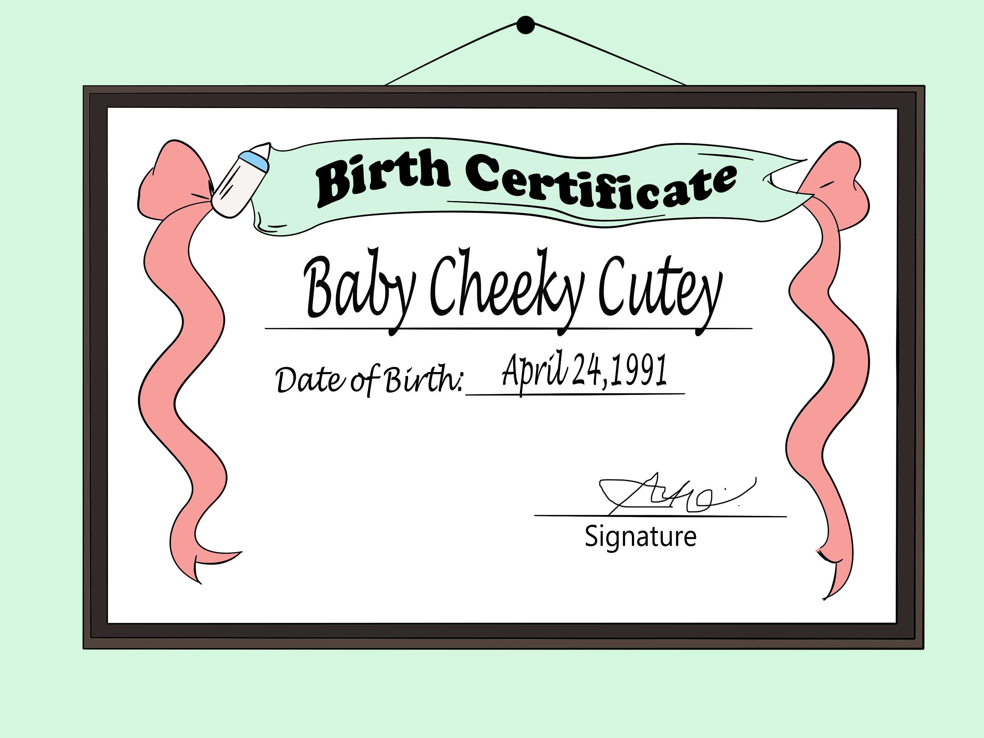 Best Photos Of Create Your Own Birth Certificate – Make Your In Baby Doll Birth Certificate Template