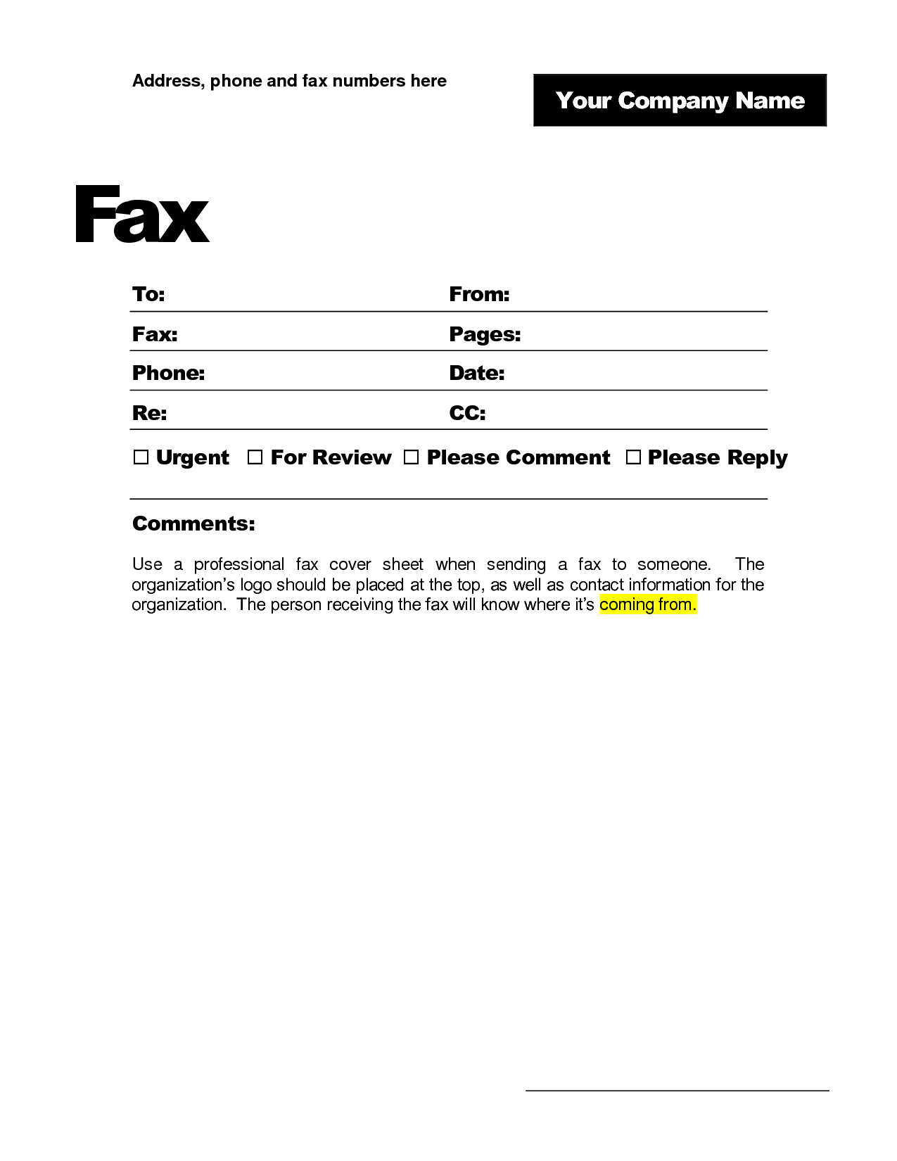 Best Photos Of Microsoft Fax Cover Sheet – Microsoft Fax With Fax Cover Sheet Template Word 2010