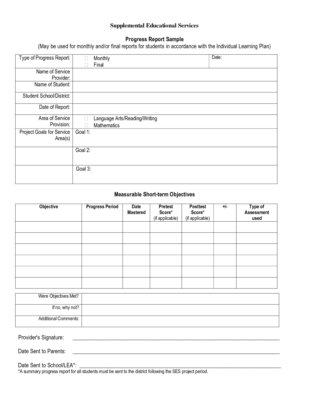 Best Photos Of Monthly Student Progress Report Template In School Report Template Free