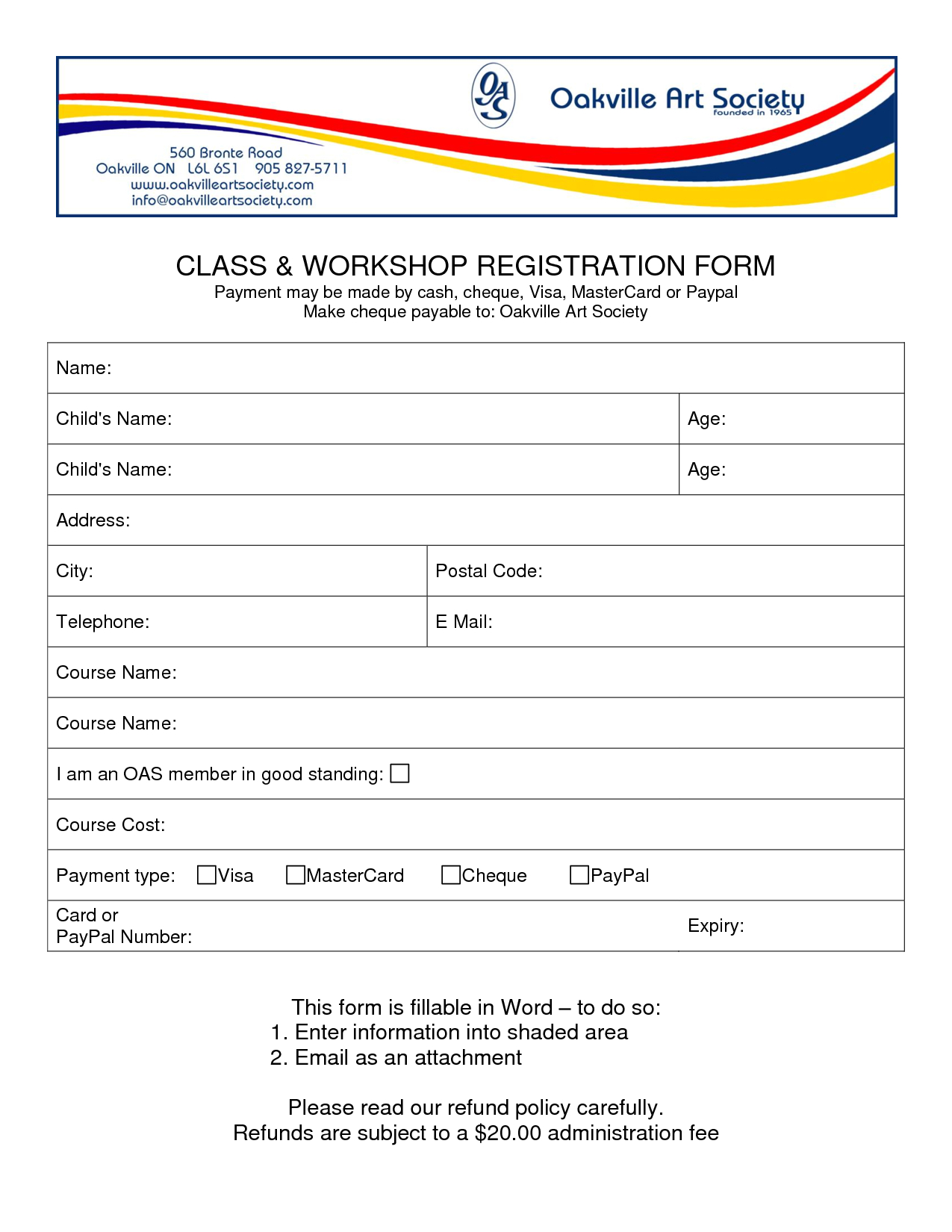 Best Photos Of Registration Form Template Word – Free For Registration Form Template Word Free