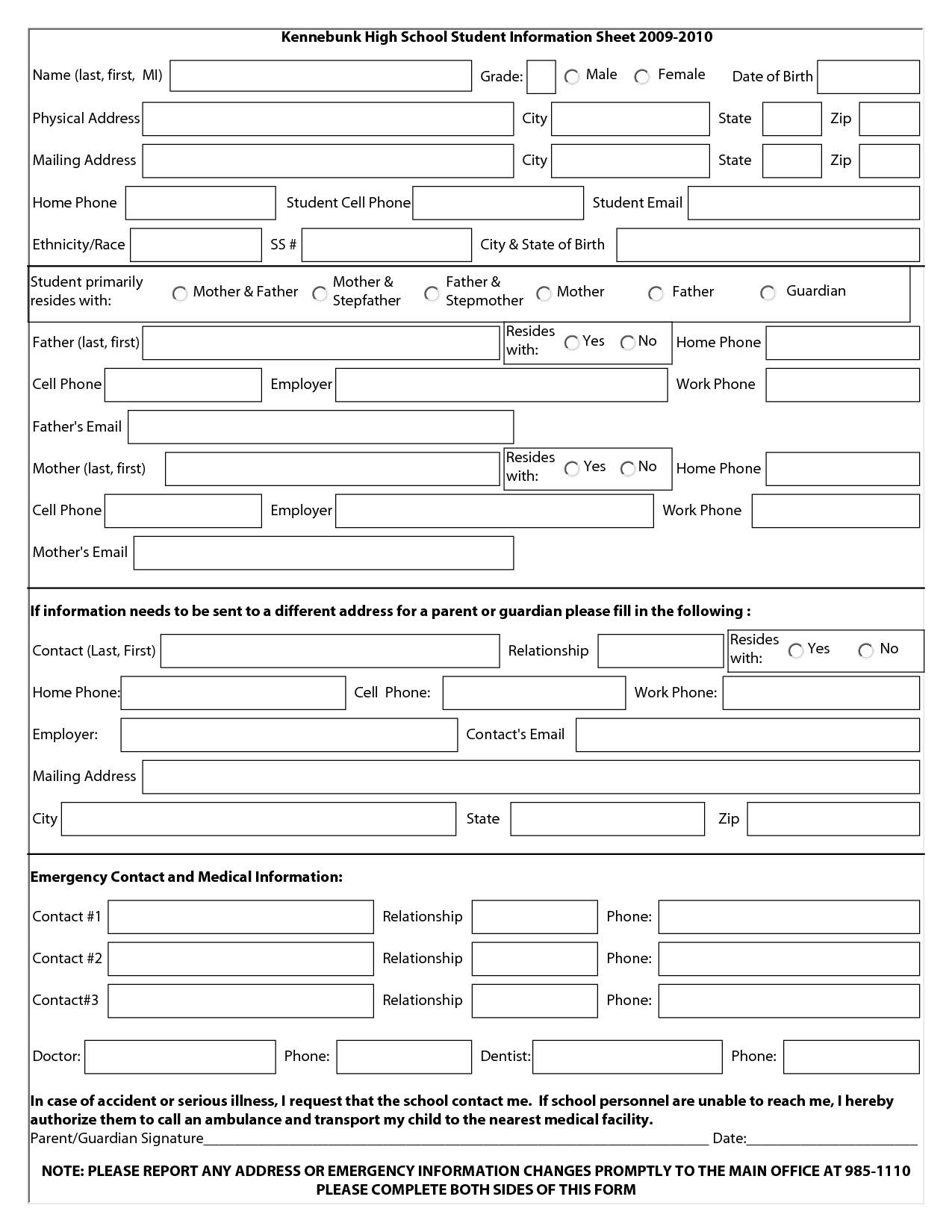 Best Photos Of Student Information Sheet Template With Regard To Student Information Card Template