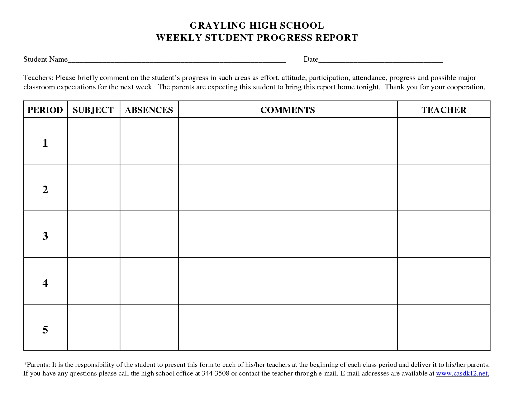 Best Photos Of Student Progress Report Template Pdf – School Regarding School Progress Report Template