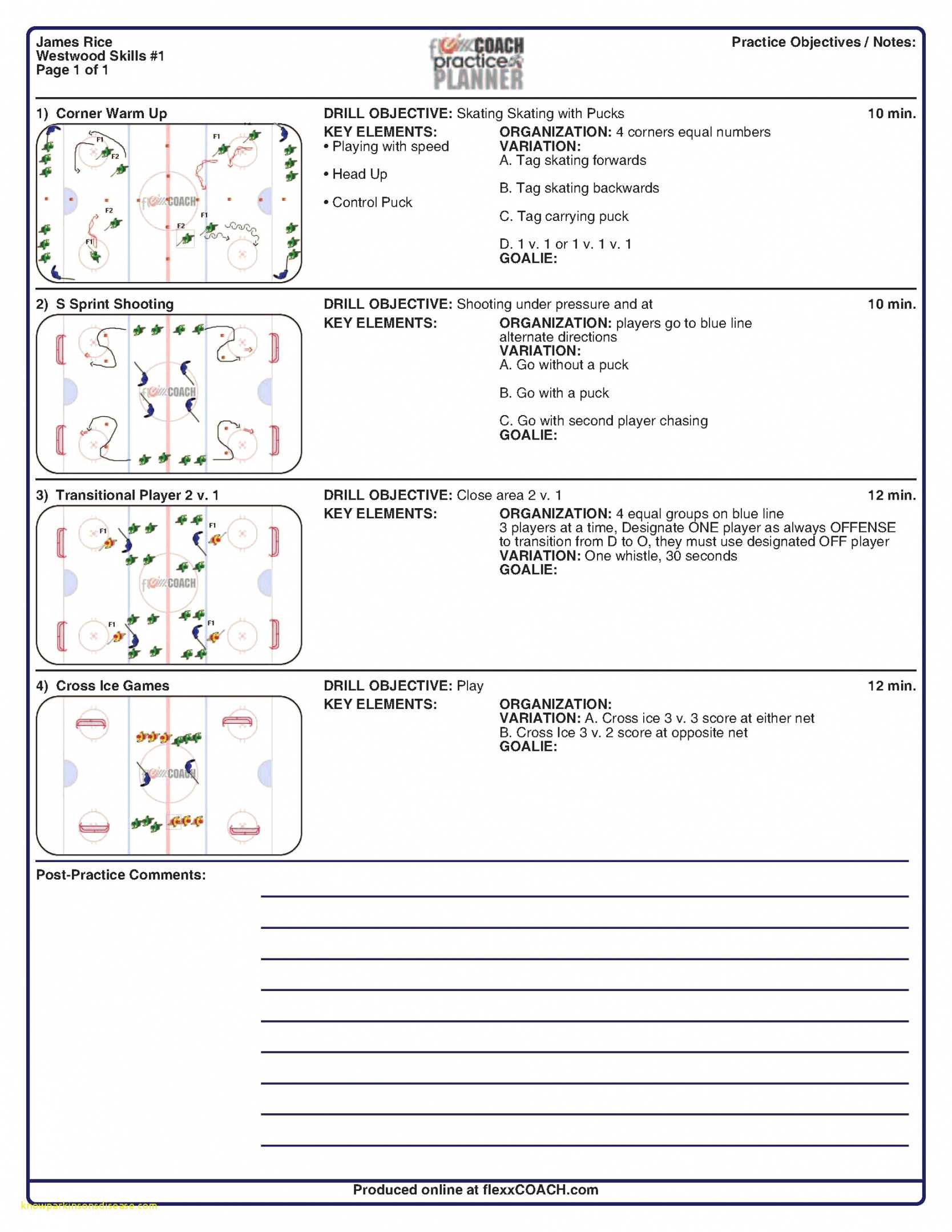 Best Top Result 52 Beautiful Hockey Practice Plan Template Inside Blank Hockey Practice Plan Template