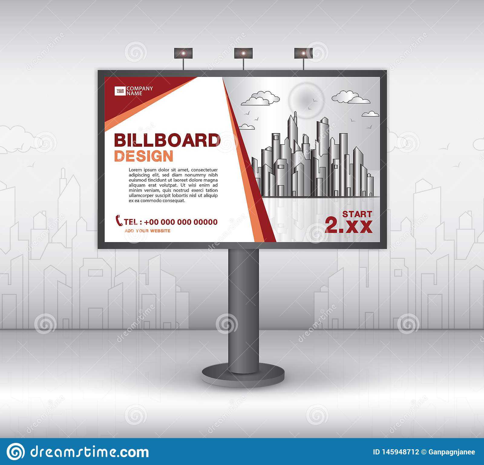 Billboard Banner Template Vector Design, Advertisement Pertaining To Outdoor Banner Template