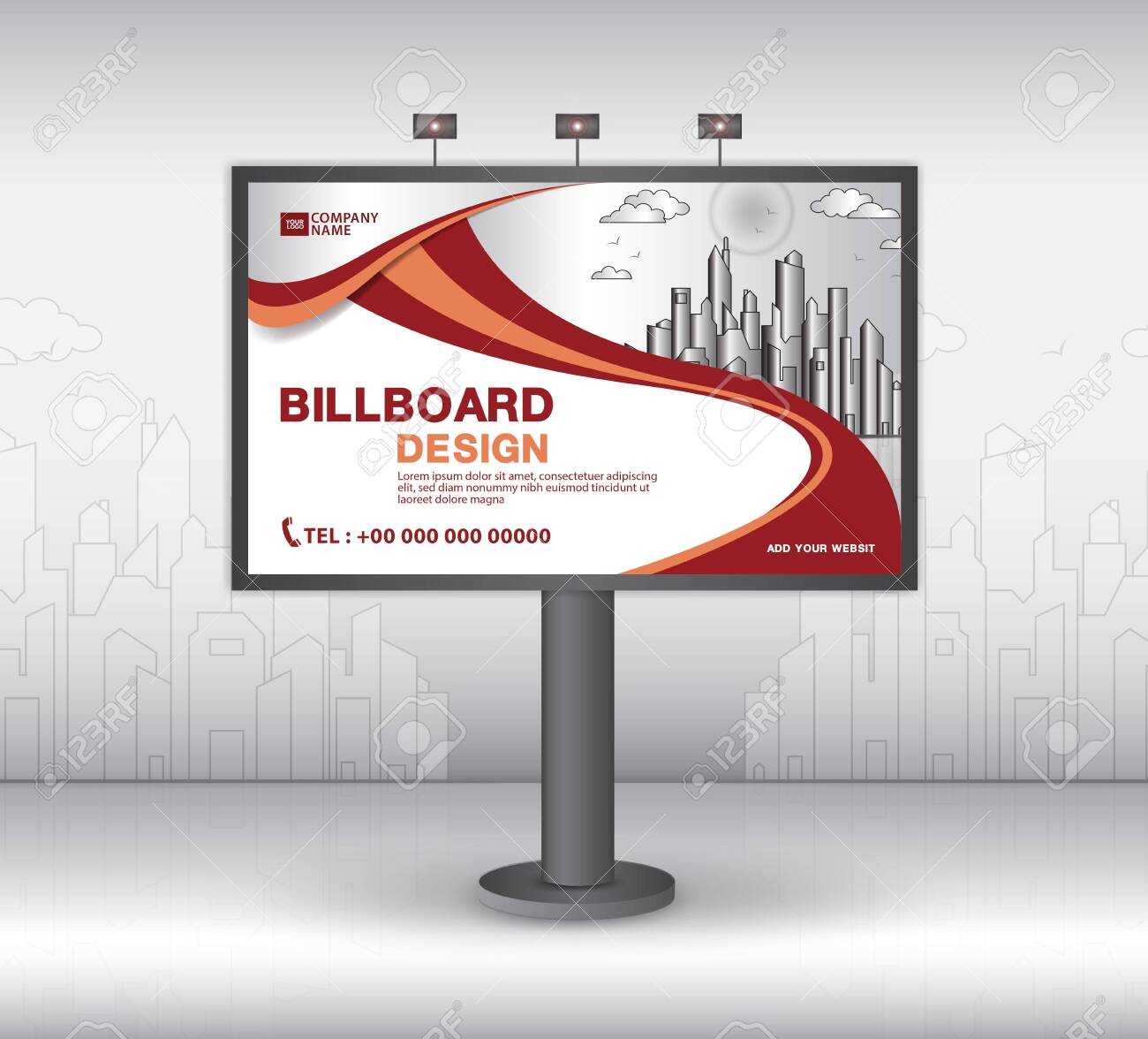 Billboard Banner Template Vector Design, Advertisement, Realistic.. Pertaining To Outdoor Banner Template