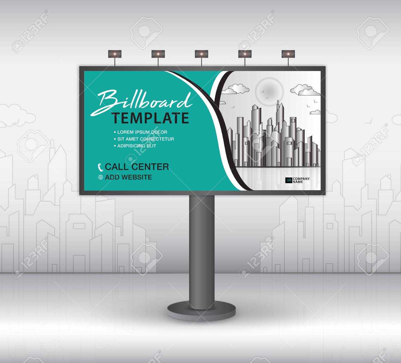 Billboard Design Vector, Banner Template, Advertisement, Realistic.. Within Outdoor Banner Template