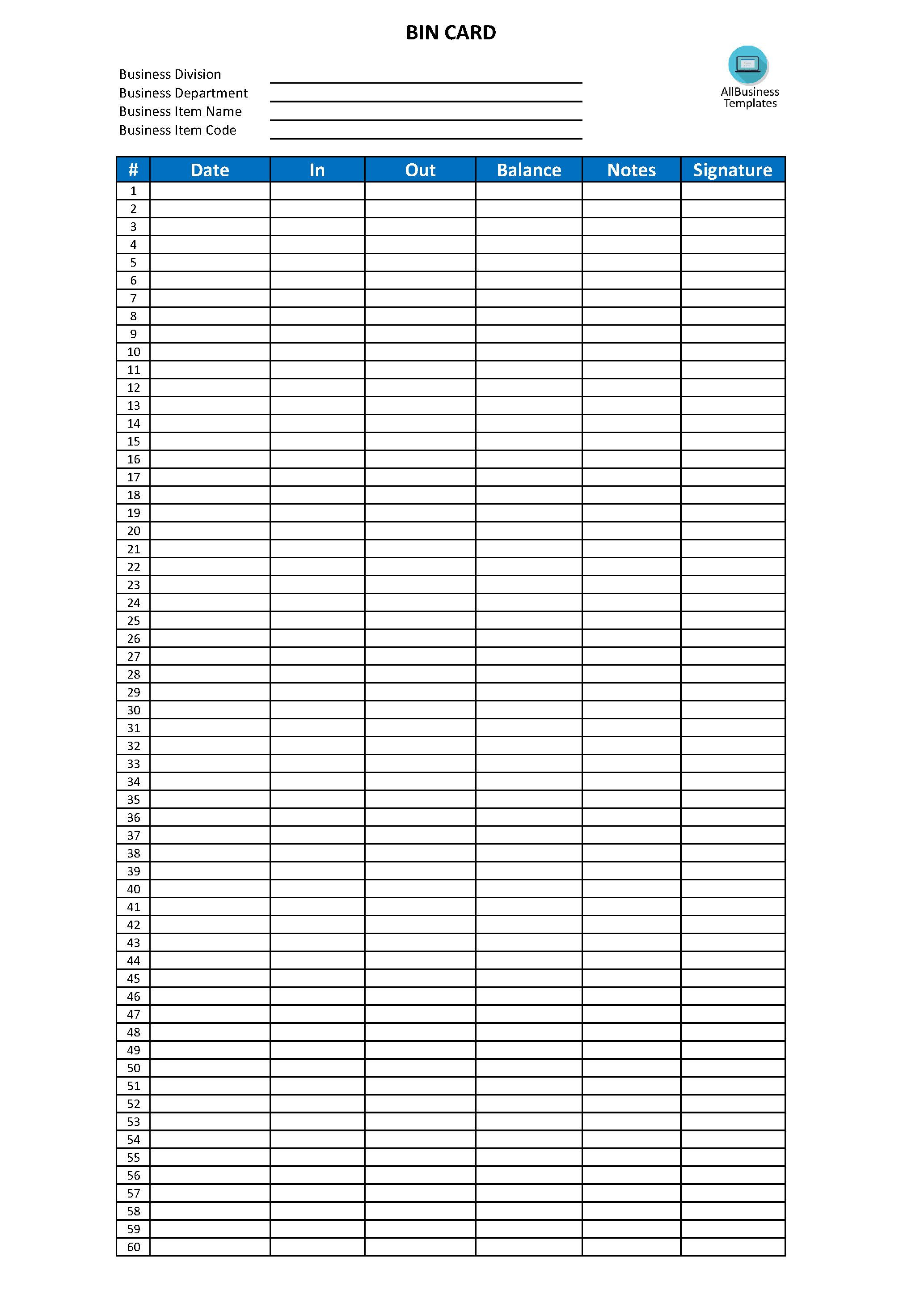 Bin Card Format Excel - Are You Managing A Store And Like To In Bin Card Template