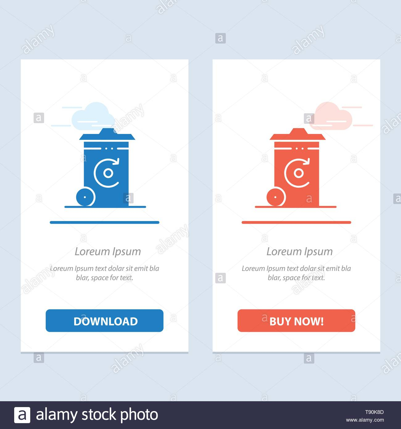 Bin, Recycling, Energy, Recycil Bin Blue And Red Download For Bin Card Template