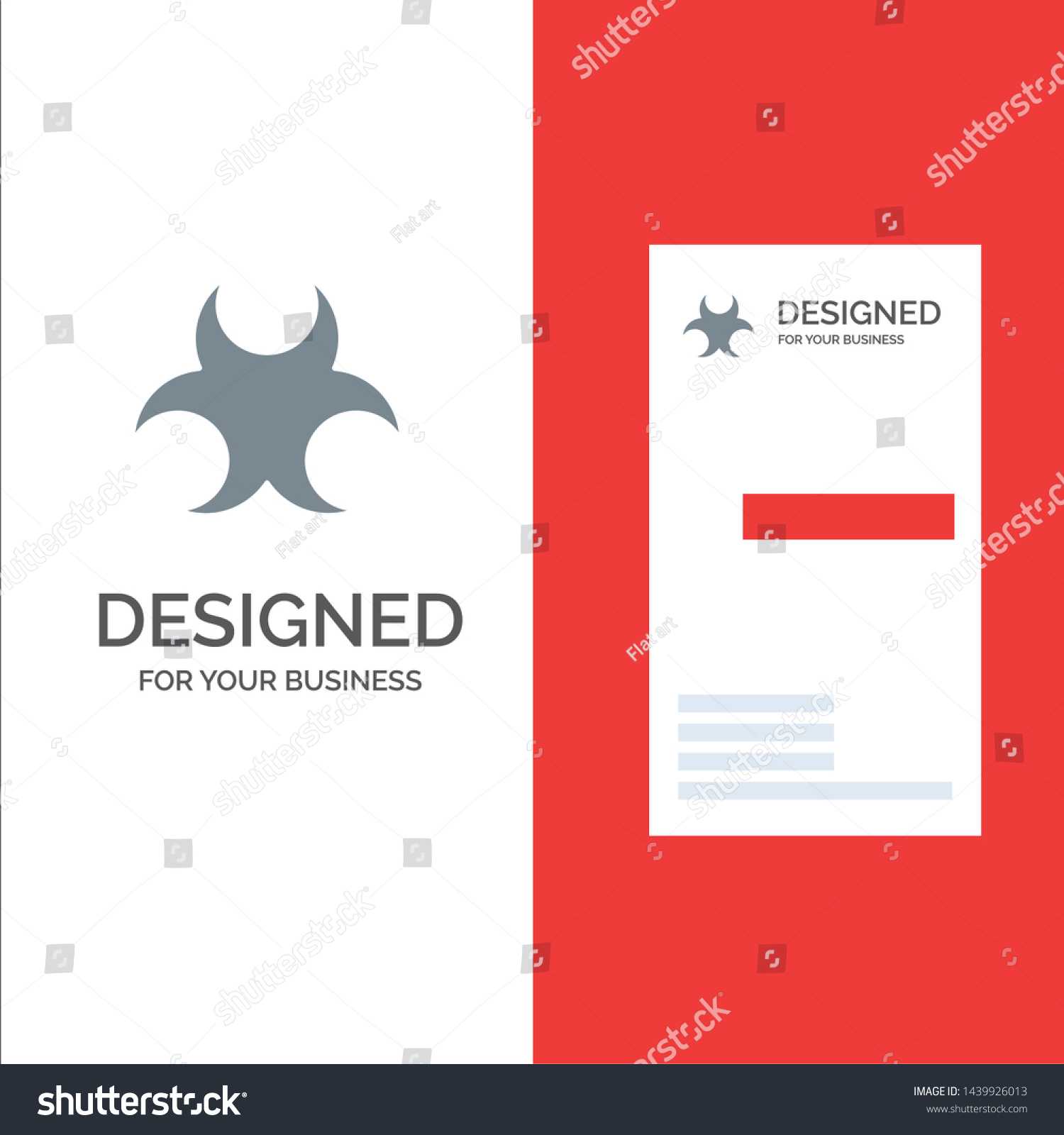 Bio Hazard Sign Science Grey Logo Stock Vector (Royalty Free With Bio Card Template