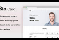 Biocard - Personal Portfolio Psd Template | Themeforest Website Templates  And Themes with Bio Card Template