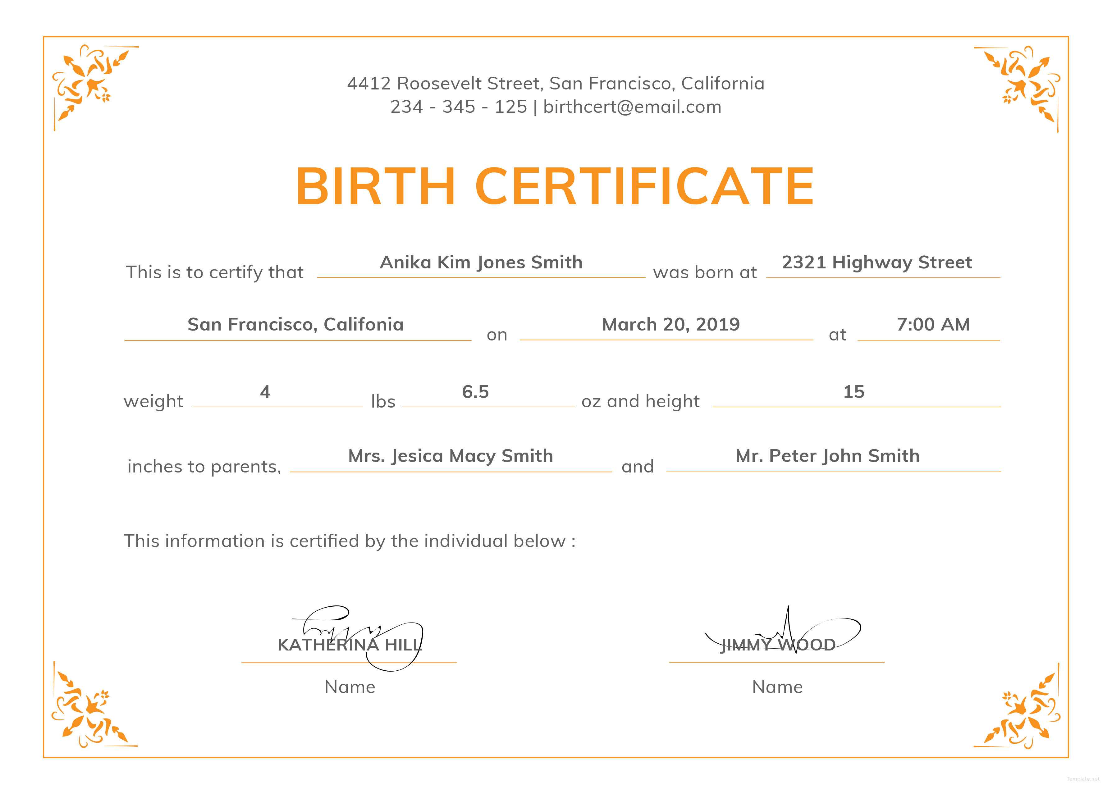 Birth Certificate Template Or Full Uk With Texas Plus In South African Birth Certificate Template