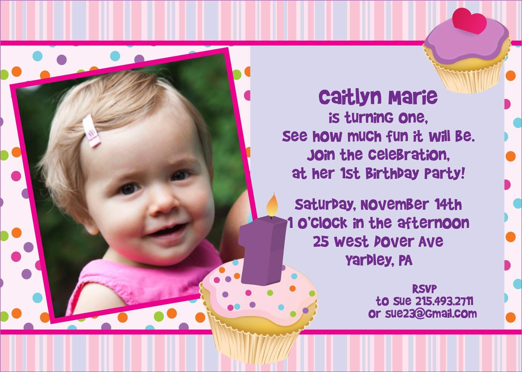 Birthday Card Invitation Sample | Theveliger Inside First Birthday Invitation Card Template