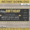 Birthday Concert Gift Ticket – Gold Glitter & Chalkboard Intended For Golf Gift Certificate Template