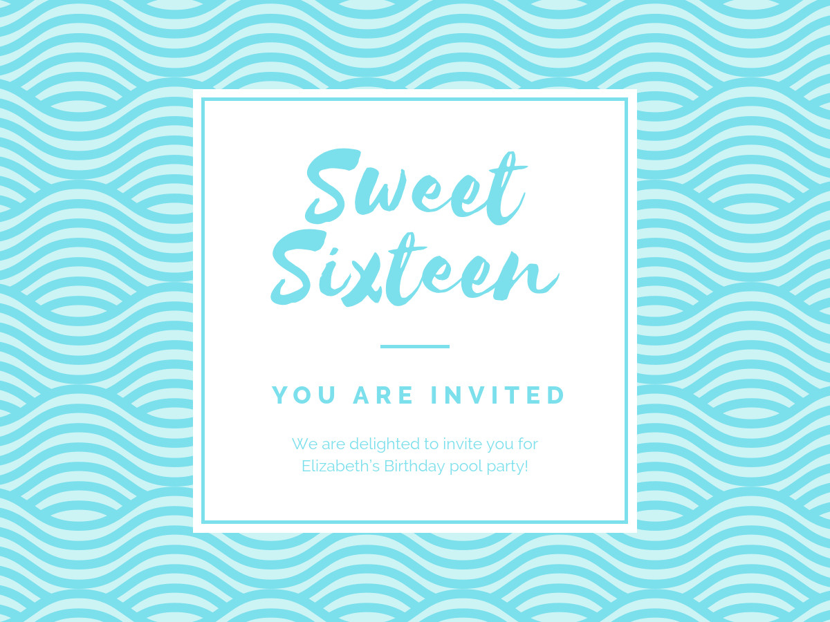 Birthday Party Invitation – Banner Template With Sweet 16 Banner Template