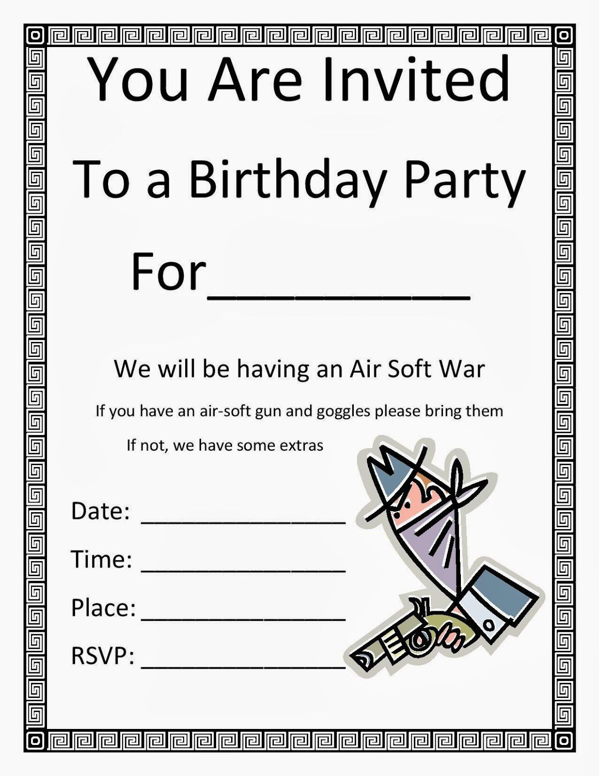 Birthday Party Invitation Templates Microsoft Word Within Birthday Card Template Microsoft Word