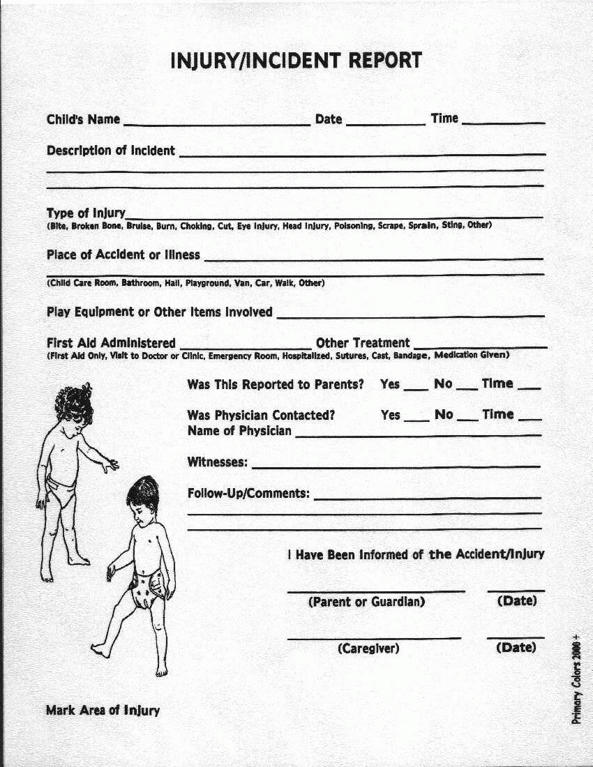 Biting Incident Report For Childcare | The First 17 Entries Regarding Medication Incident Report Form Template