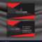 Black And Red Business Card Template With in Buisness Card Template