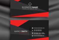 Black And Red Business Card Template With with Buisness Card Templates