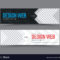 Black And White Horizontal Web Banner Template Within Website Banner Templates Free Download