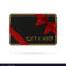 Black Gift Card Template With Red Ribbon And A Bow Pertaining To Gift Card Template Illustrator