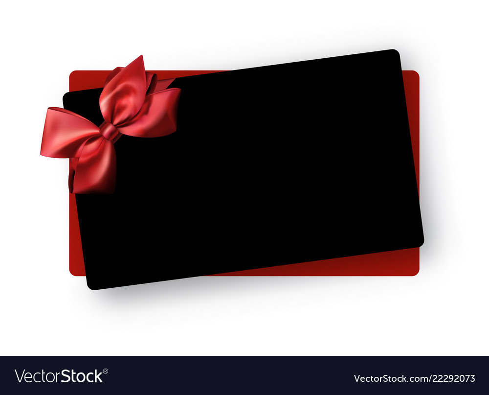 Black Greeting Or Gift Card Template With Red Pertaining To Present Card Template