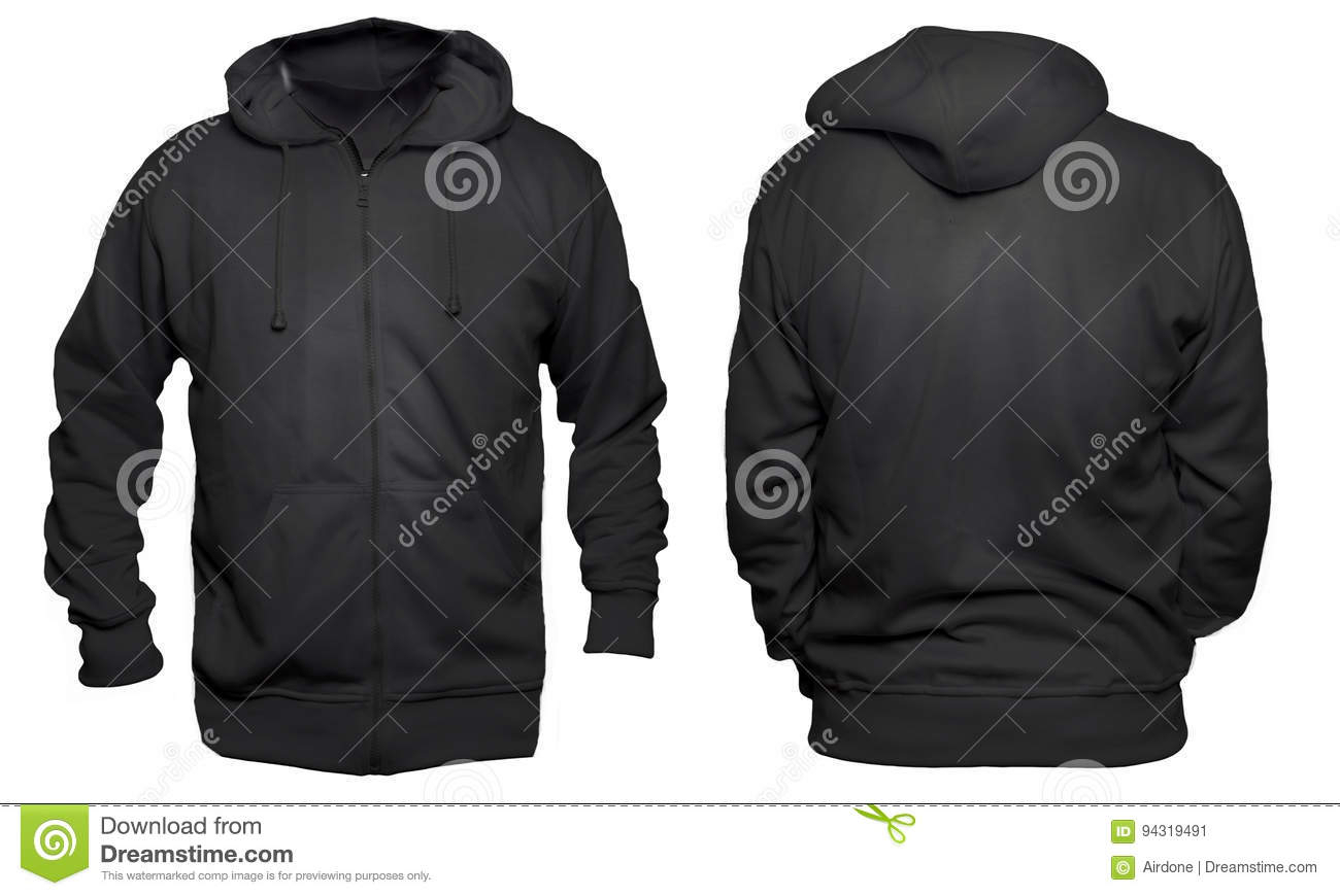 Black Hoodie Mock Up Stock Image. Image Of Casual, Cotton With Blank Black Hoodie Template
