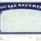 Blank American Social Security Card Stock Photo – Image Of Regarding Social Security Card Template Download