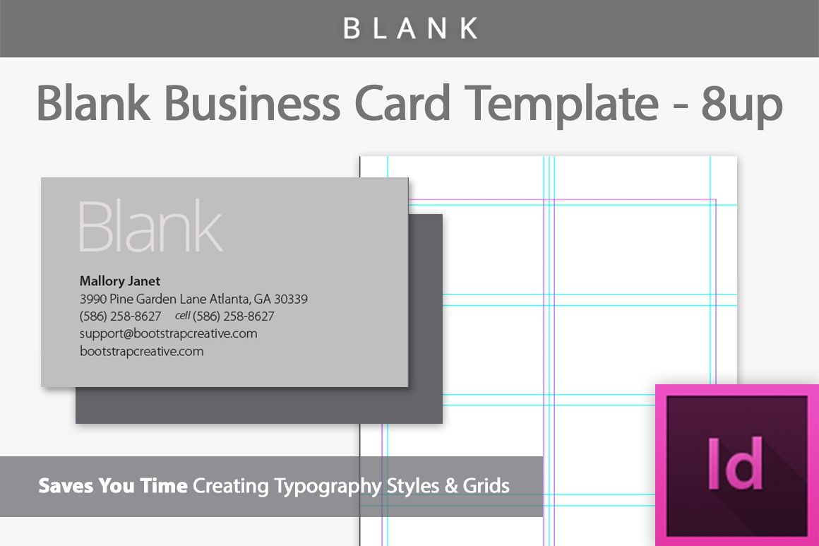 Blank Business Card Indesign Template For Indesign Birthday Card Template