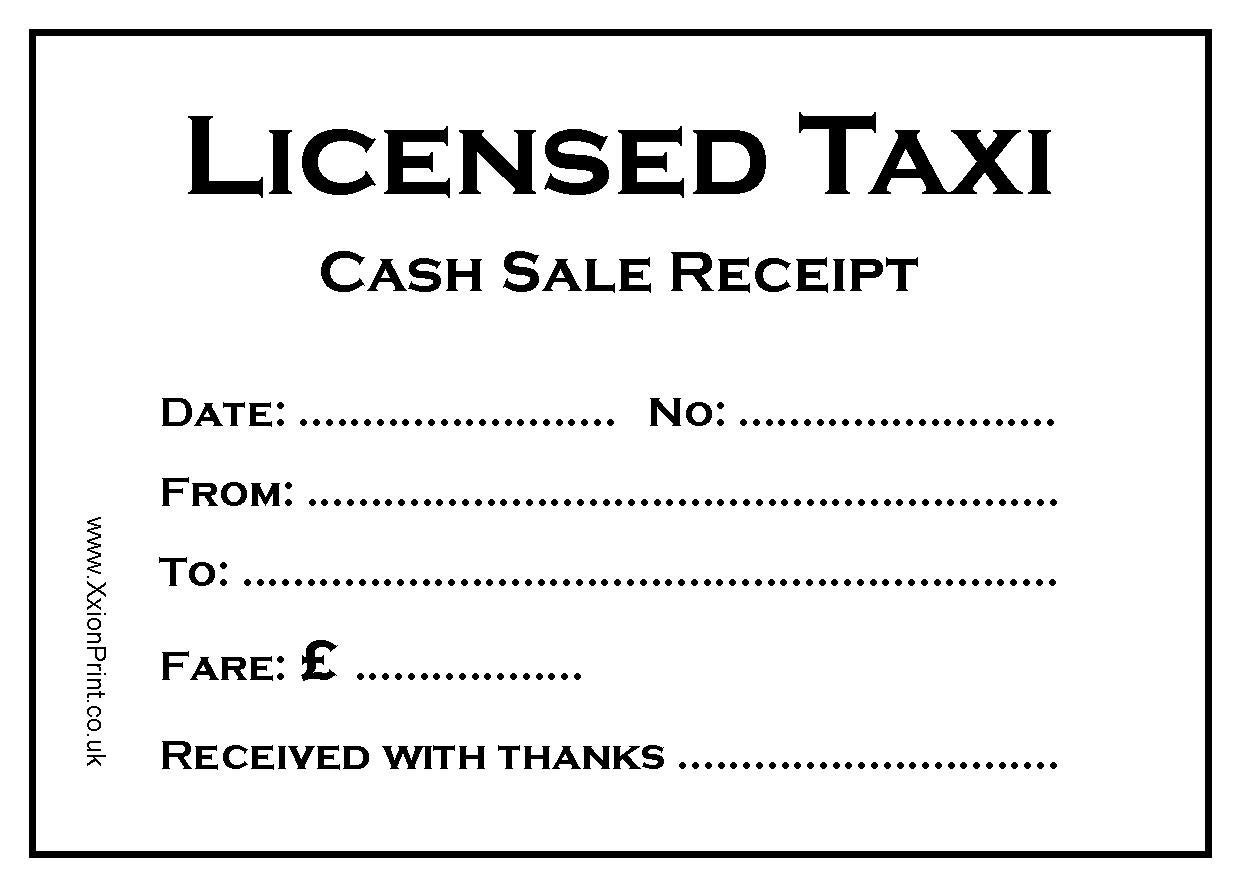 Blank Cab Receipts (7) | Budget Spreadsheet With Regard To Blank Taxi Receipt Template