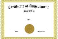 Blank Certificate Templates To Print | Certificate Of intended for Generic Certificate Template